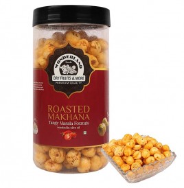Wonderland Roasted Makhana, Tangy Masala Foxnuts (Roasted in Olive Oil)  100 grams